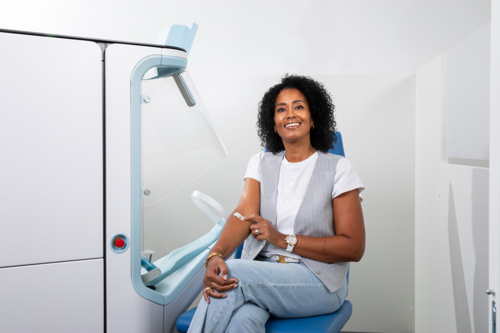 Woman after puncture by Aletta