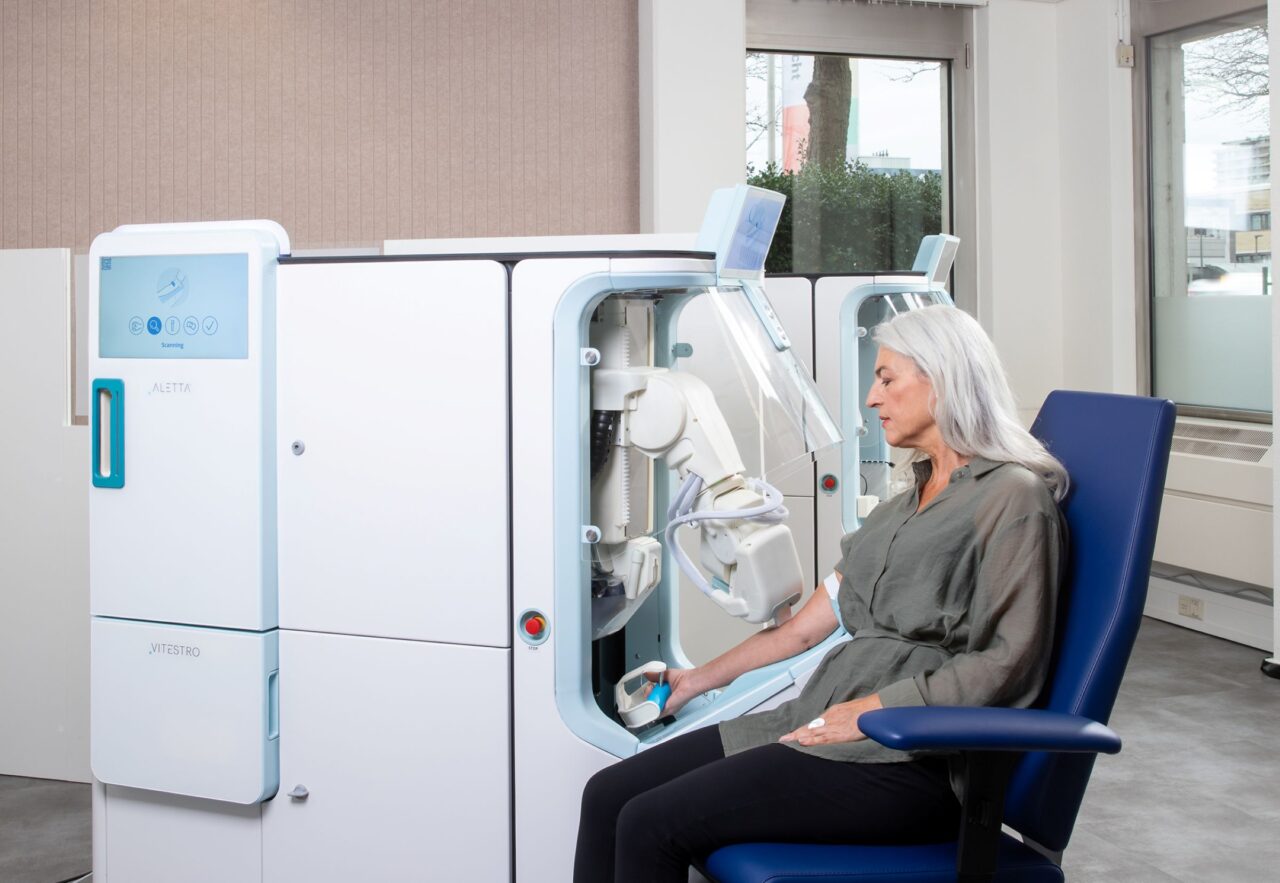 Patient punctured by Aletta